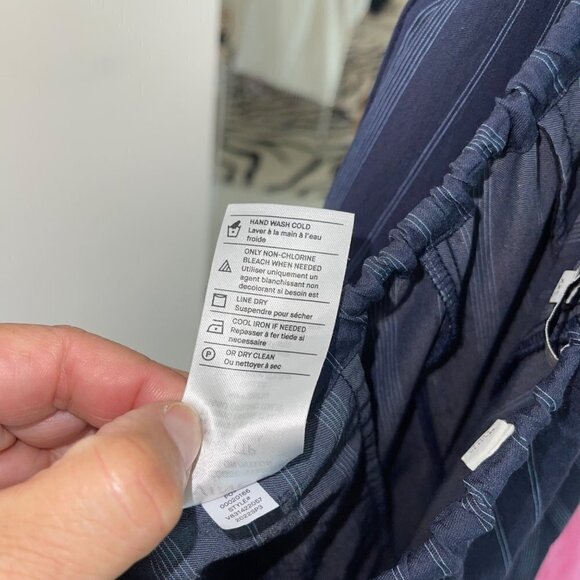 Vince Womens Culottes Pants Size XXS Blue Variegated Stripe High Waist Wide Leg - Picture 9 of 10